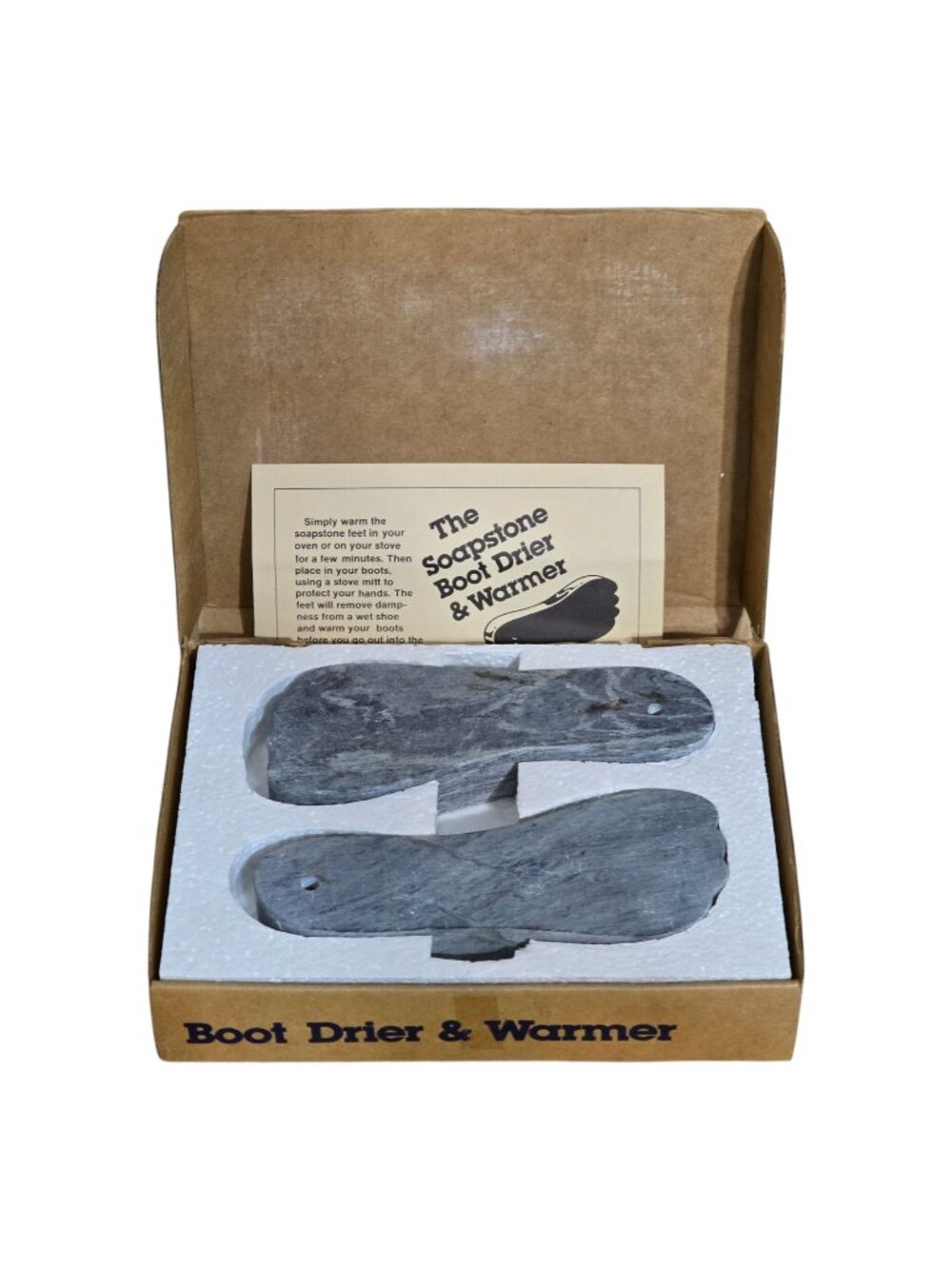 The Soapstone Boot Drier & Warmer Durable Natural Stone boot drier Box Set